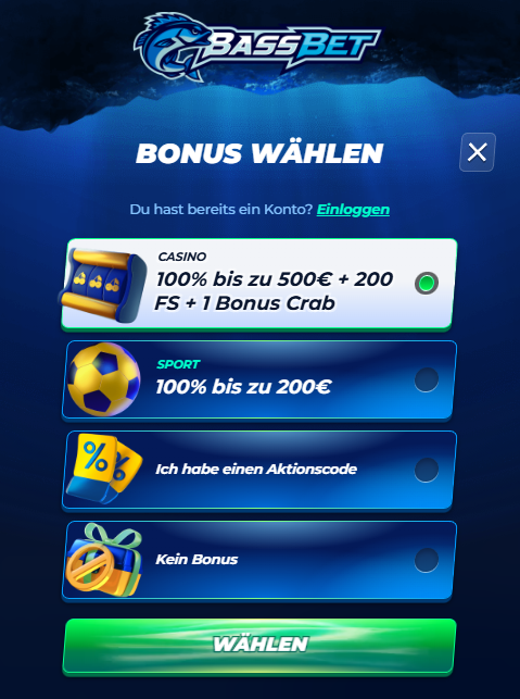 table-column Willkommensbonus bei BassBet Casino